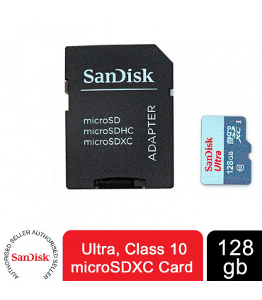 SanDisk Ultra 128 GB, Class 10 (10MB/s) - microSDXC Card