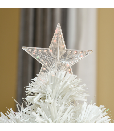 2.5FT Prelit Artificial Tabletop Christmas Tree with Fibre Table and Desk White