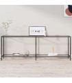 Console Table Transparent 220x35x75.5 cm Tempered Glass