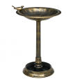 Outsunny 72cm Tall Bird Bath with Bird Decoration for Garden, Bronze Tone