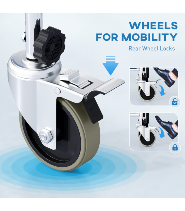 Versatile Commode Shower Chair Wheelchair with Footrest for Comfort