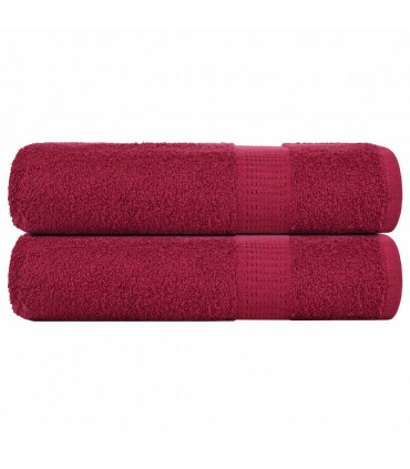 vidaXL Hand Towels 2 pcs Bordeaux 50x100 cm 360 gsm 100% Cotton