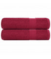 vidaXL Hand Towels 2 pcs Bordeaux 50x100 cm 360 gsm 100% Cotton