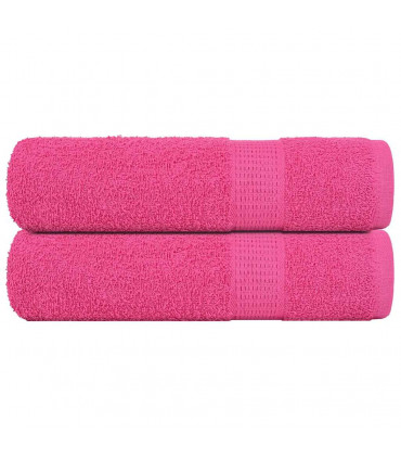 vidaXL Bath Towels 2 pcs Pink 100x150 cm 360 gsm 100% Cotton