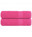vidaXL Bath Towels 2 pcs Pink 100x150 cm 360 gsm 100% Cotton
