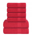 vidaXL 6 Piece Towel Set Red 360 gsm 100% Cotton
