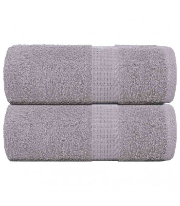 vidaXL Guest Towels 2 pcs Grey 30x50 cm 360 gsm 100% Cotton