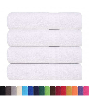 vidaXL Hand Towels 4 pcs White 50x100 cm 360 gsm 100% Cotton