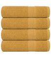 vidaXL Hand Towels 4 pcs Gold 50x100 cm 360 gsm 100% Cotton