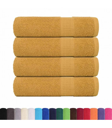 vidaXL Hand Towels 4 pcs Gold 50x100 cm 360 gsm 100% Cotton