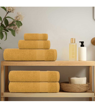 vidaXL Hand Towels 4 pcs Gold 50x100 cm 360 gsm 100% Cotton