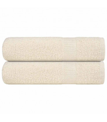 vidaXL Bath Towels 2 pcs Cream 100x150 cm 360 gsm 100% Cotton