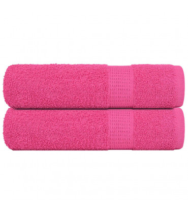 vidaXL Hand Towels 2 pcs Pink 50x100 cm 360 gsm 100% Cotton