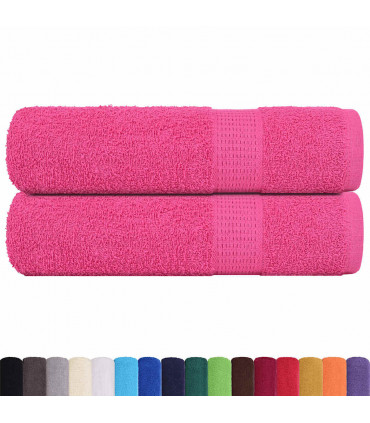 vidaXL Hand Towels 2 pcs Pink 50x100 cm 360 gsm 100% Cotton