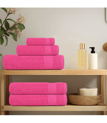 vidaXL Hand Towels 2 pcs Pink 50x100 cm 360 gsm 100% Cotton
