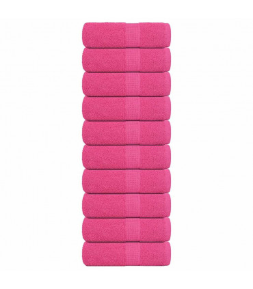 vidaXL Guest Towels 10 pcs Pink 30x50 cm 360 gsm 100% Cotton