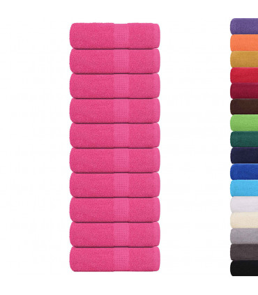 vidaXL Guest Towels 10 pcs Pink 30x50 cm 360 gsm 100% Cotton