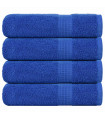 vidaXL Hand Towels 4 pcs Blue 50x100 cm 360 gsm 100% Cotton
