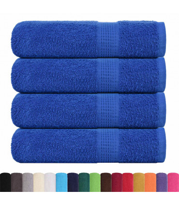 vidaXL Hand Towels 4 pcs Blue 50x100 cm 360 gsm 100% Cotton