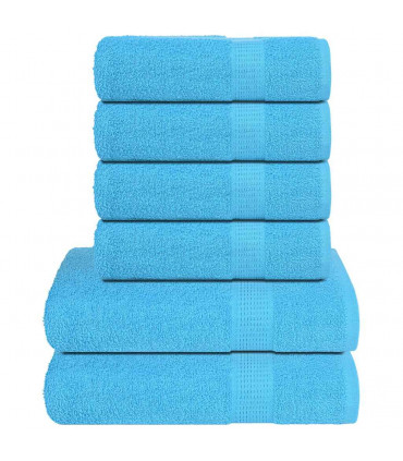 vidaXL 6 Piece Towel Set Turquoise 360 gsm 100% Cotton