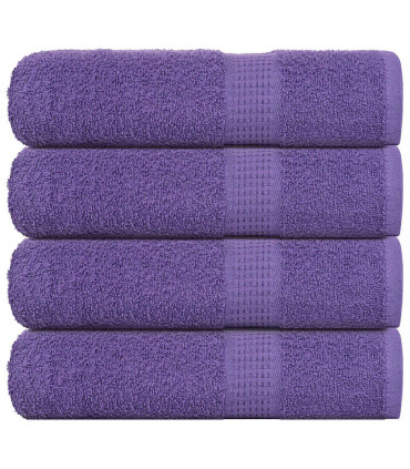 vidaXL Hand Towels 4 pcs Purple 50x100 cm 360 gsm 100% Cotton