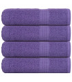 vidaXL Hand Towels 4 pcs Purple 50x100 cm 360 gsm 100% Cotton