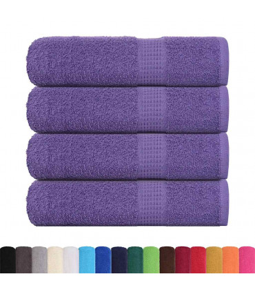 vidaXL Hand Towels 4 pcs Purple 50x100 cm 360 gsm 100% Cotton