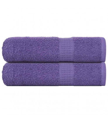 vidaXL Hand Towels 2 pcs Purple 50x100 cm 360 gsm 100% Cotton