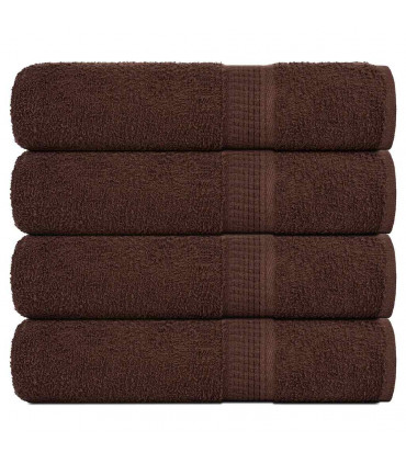 vidaXL Hand Towels 4 pcs Brown 50x100 cm 360 gsm 100% Cotton