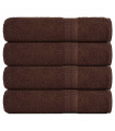 vidaXL Hand Towels 4 pcs Brown 50x100 cm 360 gsm 100% Cotton
