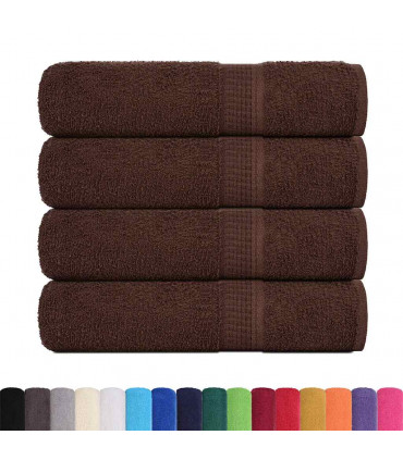 vidaXL Hand Towels 4 pcs Brown 50x100 cm 360 gsm 100% Cotton
