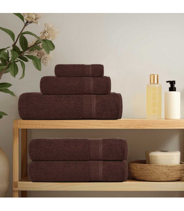 vidaXL Hand Towels 4 pcs Brown 50x100 cm 360 gsm 100% Cotton
