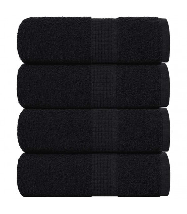 vidaXL Guest Towels 4 pcs Black 30x50 cm 360 gsm 100% Cotton
