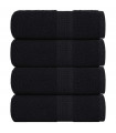 vidaXL Guest Towels 4 pcs Black 30x50 cm 360 gsm 100% Cotton