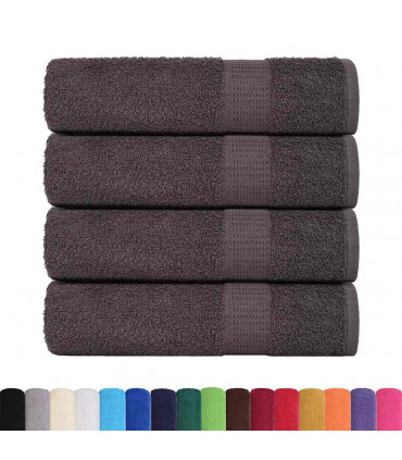 vidaXL Hand Towels 4 pcs Anthracite 50x100 cm 360 gsm 100% Cotton