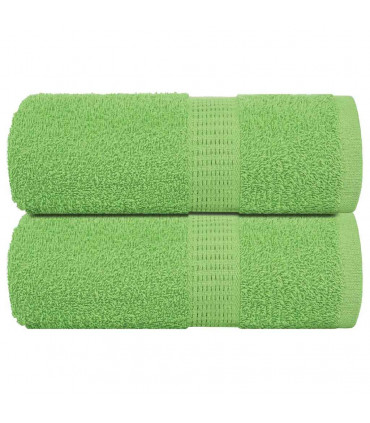 vidaXL Guest Towels 2 pcs Apple Green 30x50 cm 360 gsm 100% Cotton