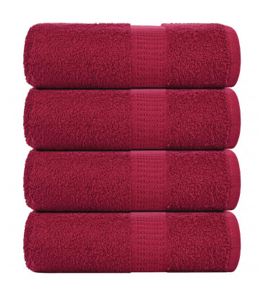 vidaXL Guest Towels 4 pcs Bordeaux 30x50 cm 360 gsm 100% Cotton