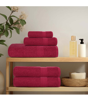 vidaXL Guest Towels 4 pcs Bordeaux 30x50 cm 360 gsm 100% Cotton