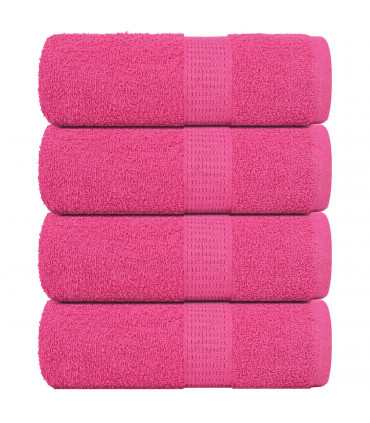 vidaXL Guest Towels 4 pcs Pink 30x50 cm 360 gsm 100% Cotton