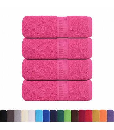 vidaXL Guest Towels 4 pcs Pink 30x50 cm 360 gsm 100% Cotton