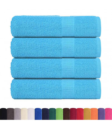 vidaXL Hand Towels 4 pcs Turquoise 50x100 cm 360 gsm 100% Cotton