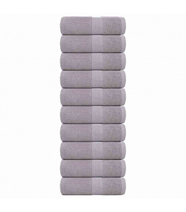 vidaXL Guest Towels 10 pcs Grey 30x50 cm 360 gsm 100% Cotton