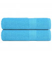 vidaXL Hand Towels 2 pcs Turquoise 50x100 cm 360 gsm 100% Cotton