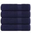 vidaXL Hand Towels 4 pcs Navy Blue 50x100 cm 360 gsm 100% Cotton