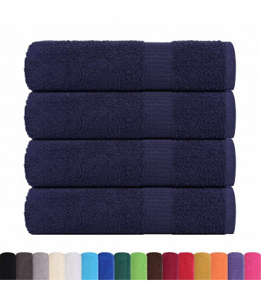 vidaXL Hand Towels 4 pcs Navy Blue 50x100 cm 360 gsm 100% Cotton