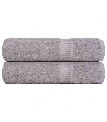 vidaXL Hand Towels 2 pcs Grey 50x100 cm 360 gsm 100% Cotton