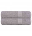 vidaXL Hand Towels 2 pcs Grey 50x100 cm 360 gsm 100% Cotton