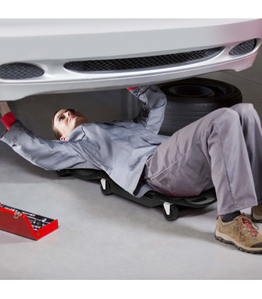 DURHAND Mechanic Vehicle Creeper Rolling Moulded Workshop Garage Assistance