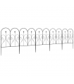 Outsunny 5PCs Decorative Garden Fencing 32in x 10ft Metal Border Edging
