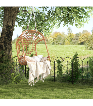 Outsunny 5PCs Decorative Garden Fencing 32in x 10ft Metal Border Edging